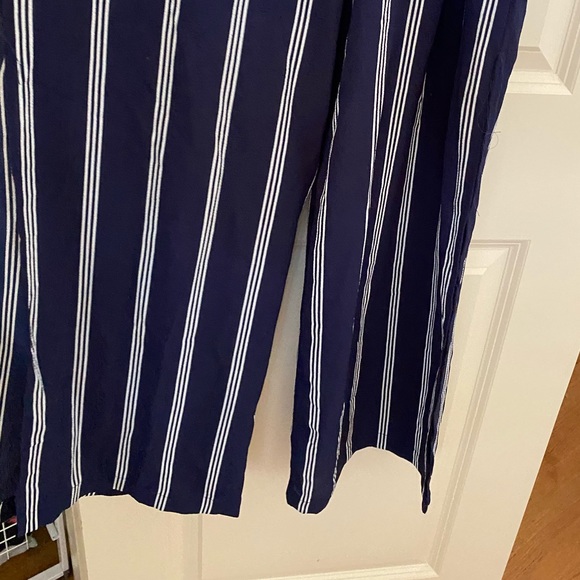 Navy & White Stripped Jumpsuit - Picture 4 of 10